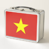 Metaal roestvrij koffertje met Vietnam vlag (Voorkant)
