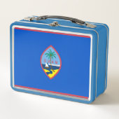 Metaal roestvrij koffertje met vlag van Guam (Voorkant)