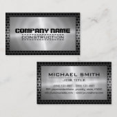 Metaal Roestvrij Metaal Modern Staalgrens #6 Visitekaartje (Voorkant / Achterkant)