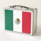 Metaal roestvrij Postvak met Mexicaanse vlag (Achterkant)