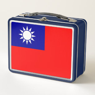 Metaal roestvrij Postvak met Taiwanese vlag
