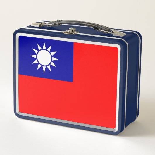 Metaal roestvrij Postvak met Taiwanese vlag (Voorkant)