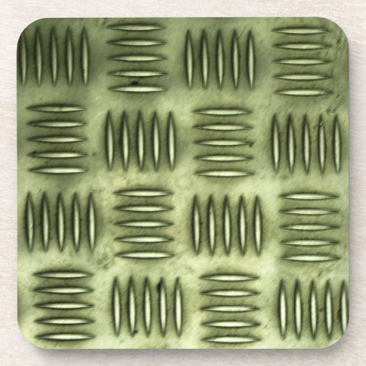 Metaal Roestvrij staal Geruite Bevloering Textuur Bier Onderzetter (Voorkant)