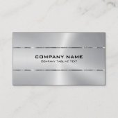 Metaal roestvrij staal glanzend zilveren accent visitekaartje (Voorkant)