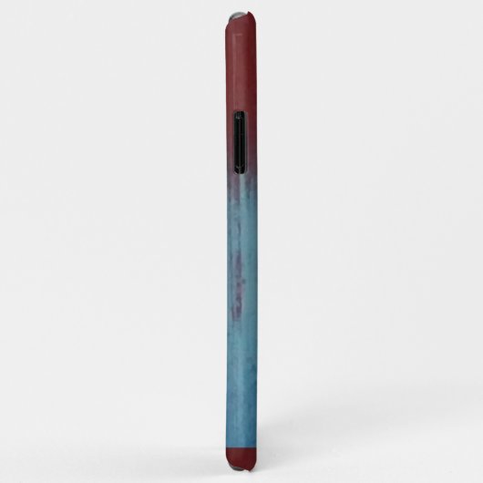 Metaal rood grijs verweerd Case-Mate iPhone case (Achterkant/rechts)