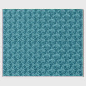 Metaal Roos-02-Blauw-Gift Wrapping Paper Cadeaupapier (Vlak)