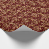 Metaal Roos-04-Brick Rood-Gift Wrapping Paper Cadeaupapier (Hoek)