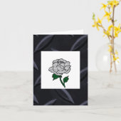 Metaal roos blanco kaart (Gele Bloem)