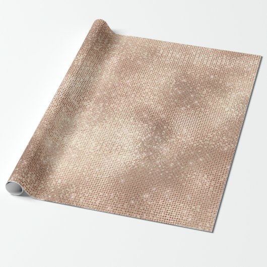 Metaal Roos Blush Skinny Spark Champaigne Sepia VI Cadeaupapier (Uitgerold)