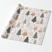 Metaal Roos Gold Platinum Silver-kerstbomen Cadeaupapier (Uitgerold)