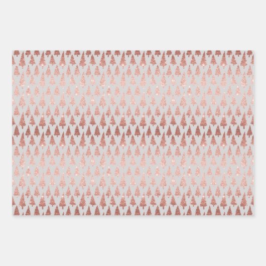 Metaal Roos Gold Platinum Silver-kerstbomen Inpakpapier Vel (Voorkant 2)