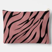 Metaal Roze Zebra Strepen Patroon Etui (Achterkant)