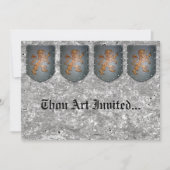 Metaal schild Lion Gray Faux Stone Kaart (Voorkant)