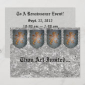 Metaal schild Lion Gray Faux Stone Kaart (Voorkant / Achterkant)