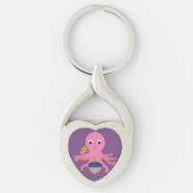 Metaal Sleutelhanger octopus voor een preemie US