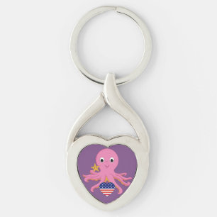 Metaal Sleutelhanger octopus voor een preemie US