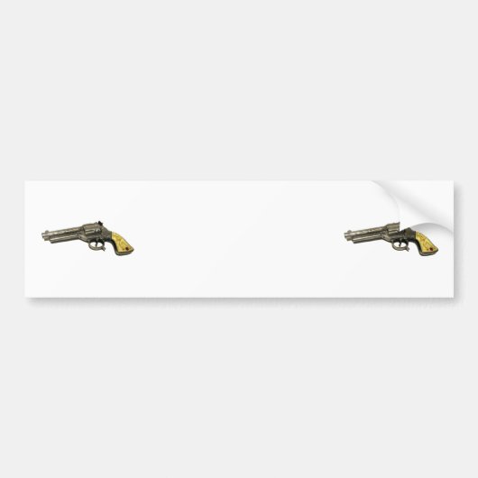 Metaal Speelgoed Pistool Bumpersticker (Voorkant)