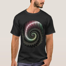 Metaal-spiraal fractal t-shirt