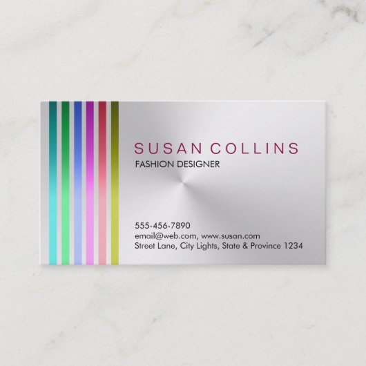 Metaal staal Professioneel schoongemaakt aluminium Visitekaartje (Voorkant)