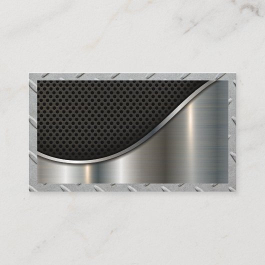 Metaal | Staal | Zauw en Hammer Visitekaartje (Achterkant)