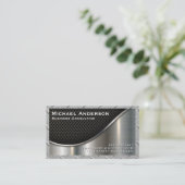 Metaal | Staal | Zwart vlees Visitekaartje (Staand voorkant)