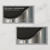 Metaal | Staal | Zwart vlees Visitekaartje (Voorkant / Achterkant)