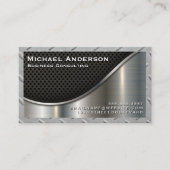 Metaal | Staal | Zwart vlees Visitekaartje (Voorkant)