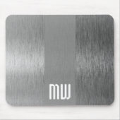 Metaal Stripe Monogram Muismat (Voorkant)