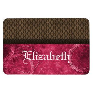 Metaal tandwiel Steampunk Premium Magnet, Roze Magneet