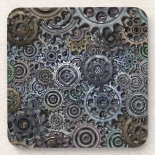 Metaal tandwielontwerp drankjes onderzetter