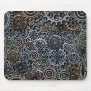 Metaal tandwielontwerp muismat