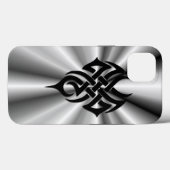 Metaal: tribaal staal Case-Mate iPhone case (Achterkant (horizontaal))