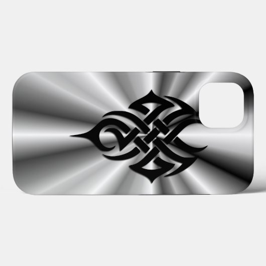 Metaal: tribaal staal Case-Mate iPhone case (Achterkant (horizontaal))