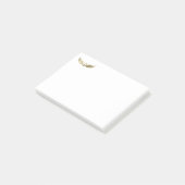 Metaal uitziende vredessymbool met vleugels post-it® notes (Schuin)