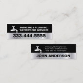 Metaal van de Dienst van het Loodgieterswerk van Mini Visitekaartje (Voorkant / Achterkant)