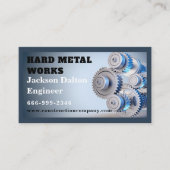 Metaal van de exploitant van zware bouwapparatuur visitekaartje (Voorkant)
