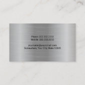 Metaal van de opsteller van de opgravator visitekaartje (Achterkant)