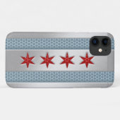 Metaal van de vlag van Chicago Case-Mate iPhone Case (Achterkant (horizontaal))