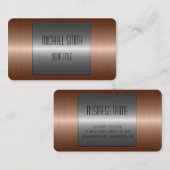 Metaal van roestvrij staal uit de Bronze en zilver Visitekaartje (Voorkant / Achterkant)