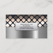 Metaal vierkant patroon | Metaalborstel Visitekaartje (Achterkant)