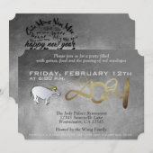 Metaal Vietnamees Chinees Os Jaar 2021 Uitnodiging (Voorkant / Achterkant)