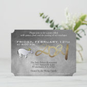 Metaal Vietnamees Chinees Os Jaar 2021 Uitnodiging (Staand voorkant)