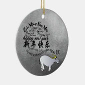 Metaal Vietnamees Ox Lunar Nieuwjaar 2021 RO Keramisch Ornament (Rechts)