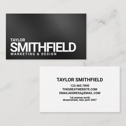 Metaal Visitekaartje (Voorkant / Achterkant)