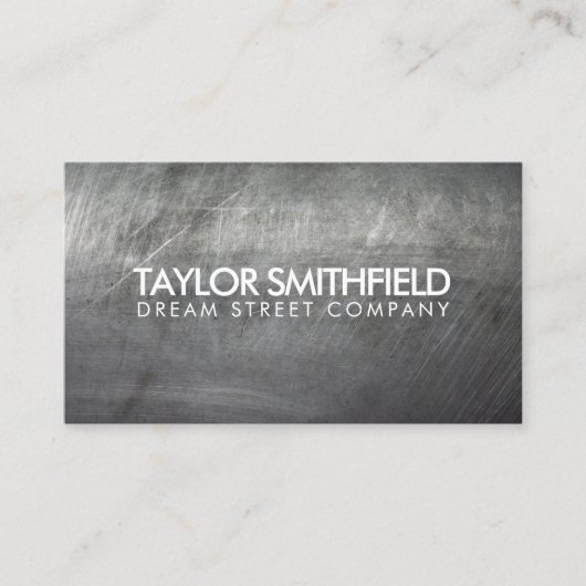 Metaal  visitekaartje (Voorkant)