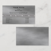 Metaal Visitekaartje 2.0 - Silver info bar (Voorkant / Achterkant)