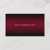 Metaal Visitekaartje Burgundy Red Header (Achterkant)