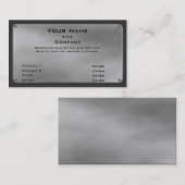 Metaal Visitekaartje II-zilver- (Voorkant / Achterkant)