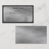 Metaal Visitekaartje II-zilver- (Voorkant / Achterkant)