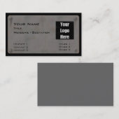 Metaal Visitekaartje - met Logo III (Voorkant / Achterkant)